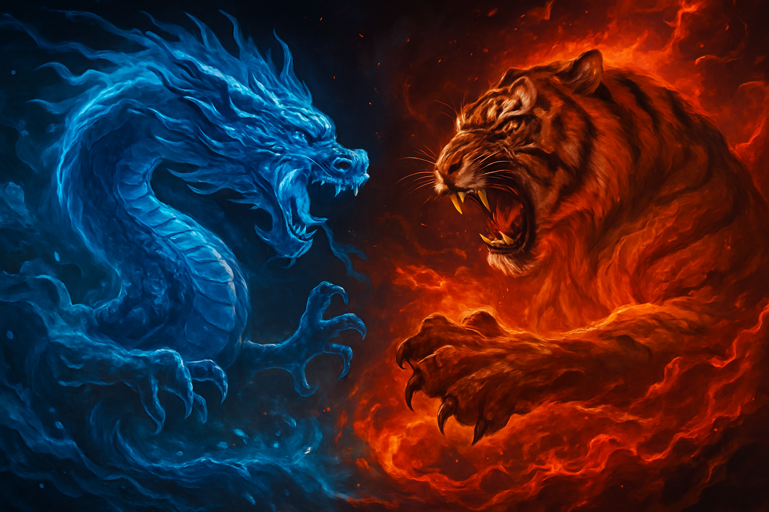 Dragon Tiger Banner